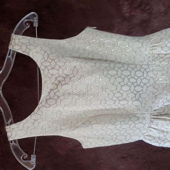 ERIN Gold and Cream Bow Cut-Out Dress NWOT - Picture 3 of 6